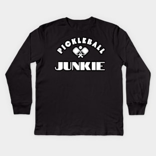 PICKLEBALL JUNKIE Kids Long Sleeve T-Shirt